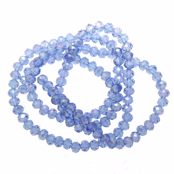 Transparent Sapphire AB Rondeller / Abacus 3x4mm ca140st