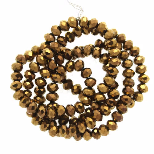 Metallic Bronze Facetterade Rondeller / Abacus 4x6mm ca95st