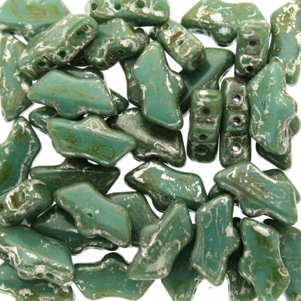 Opaque Green Turquoise Patina Silver Delos 5g