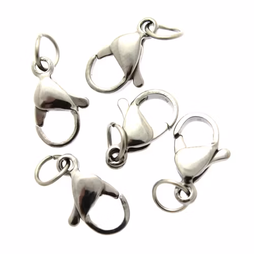 Mörkt Silverfärgade 304 Rostfritt Stål Klolås 12mm 5st