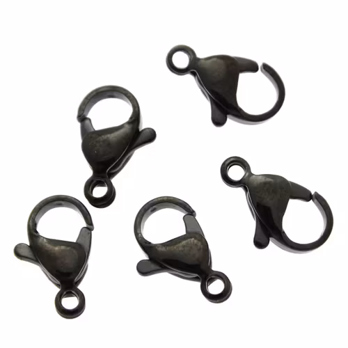 Svartfärgade 304 Rostfritt Stål Klolås 12mm 5st
