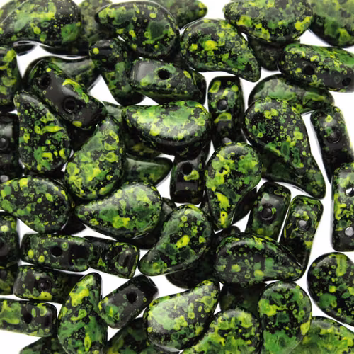 Jet Yellow Green Confetti Paisley Duo 10g