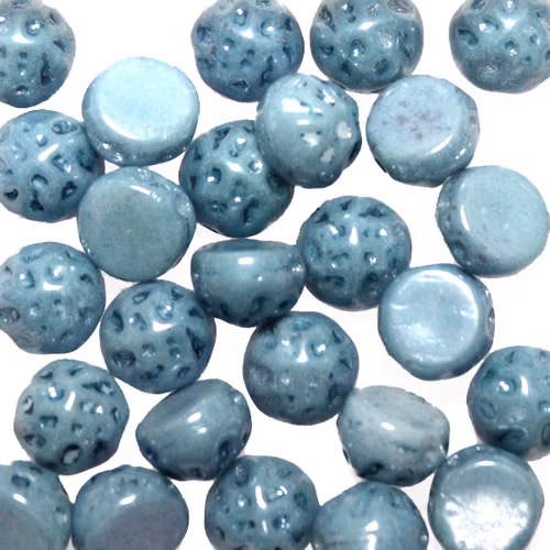 Opaque White Blue Luster Baroque 10g