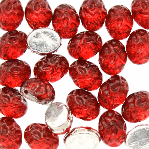Red Backlit Baroque Oval 10g