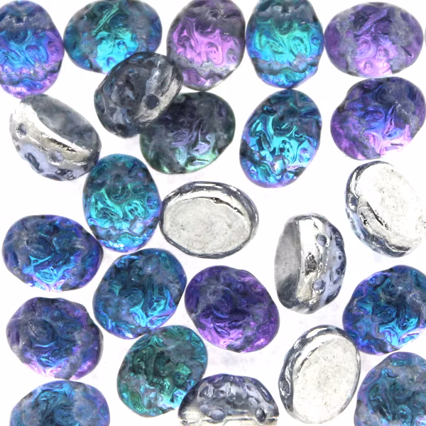 Backlit Violet Ice Baroque Oval 10g