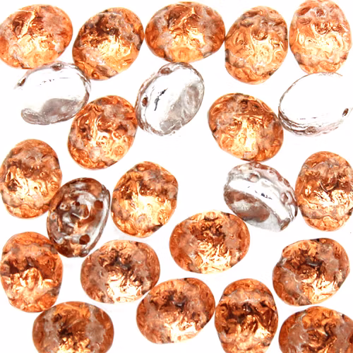 Backlit Peach Baroque Oval 10g