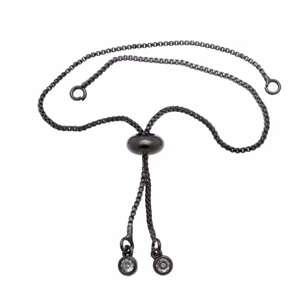 Oxidfärgade Förlängningskedja med stoppärla 12,5cm 1st