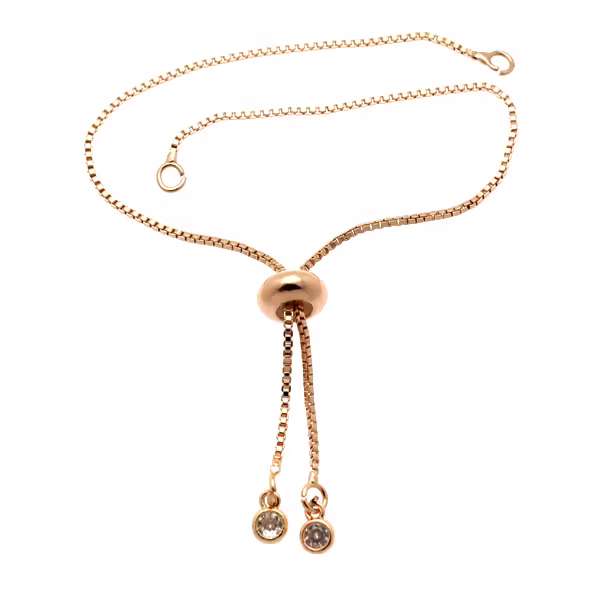 Guldfärgad Förlängningskedja med stoppärla 12,5cm 1st