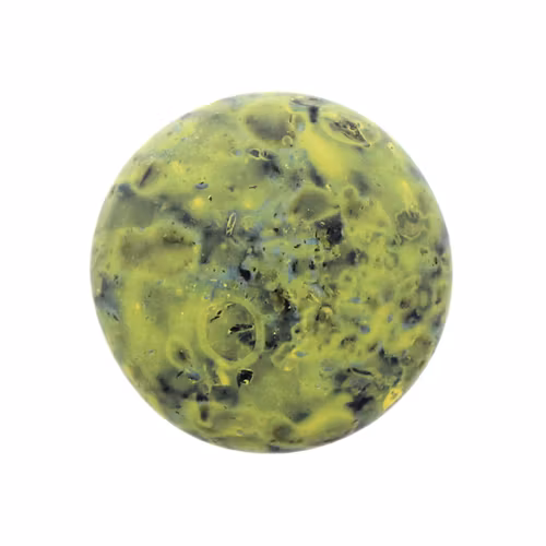 Black Stony Yellow Cabochon Par Puca 18mm 1st