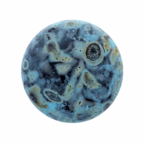 Black Stony Turquoise Cabochon Par Puca 18mm 1st