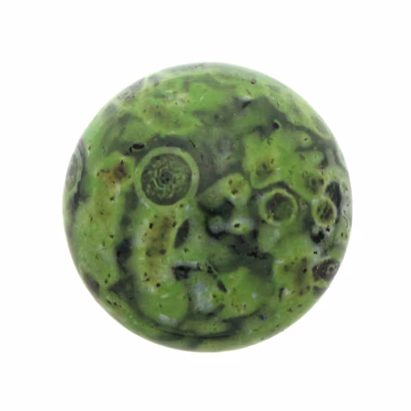 Black Stony Green Cabochon Par Puca 18mm 1st