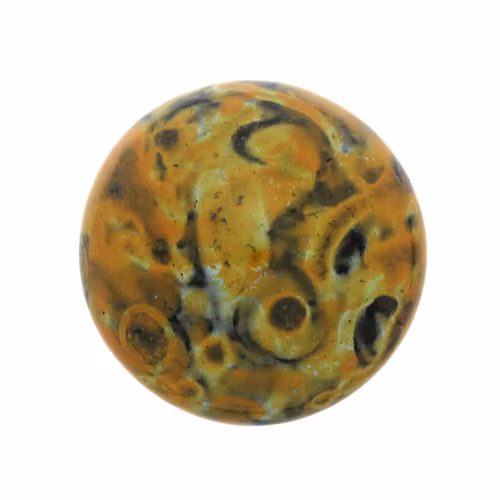 Black Stony Orange Cabochon Par Puca 18mm 1st
