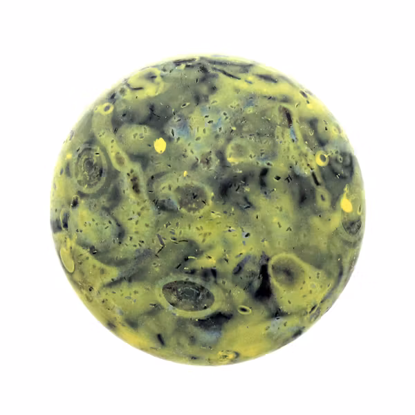 Black Stony Yellow Cabochon Par Puca 25mm 1st