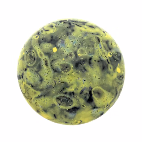 Black Stony Yellow Cabochon Par Puca 25mm 1st