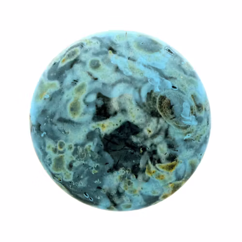 Black Stony Turquoise Cabochon Par Puca 25mm 1st