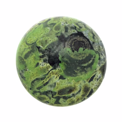 Black Stony Green Cabochon Par Puca 25mm 1st