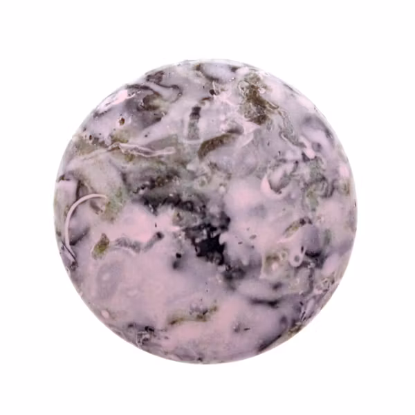 Black Stony Pink Cabochon Par Puca 25mm 1st