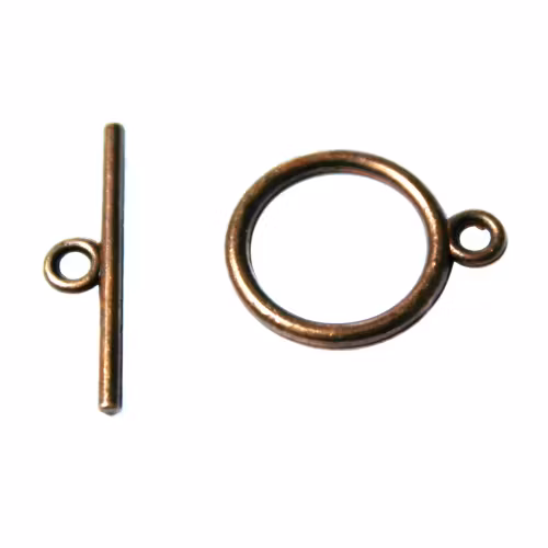 Kopparfärgat Togglelås Slät 15mm 1set