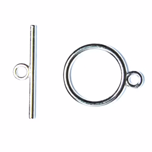 STORPACK Silverfärgat Togglelås Slät 15mm 20set