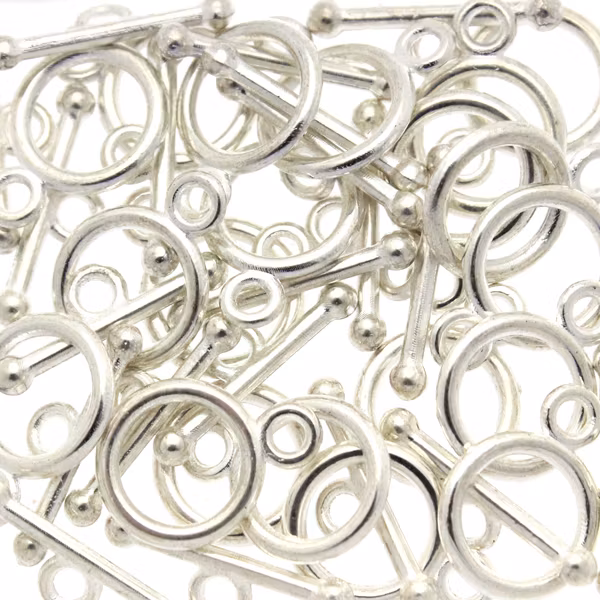 STORPACK Silverfärgat Togglelås Slät 10mm 20set