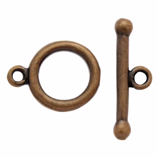 Kopparfärgat Togglelås Slät 11mm 1set