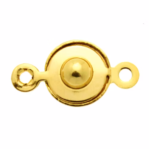 Guldfärgat Ball and Socket lås 7mm 1set