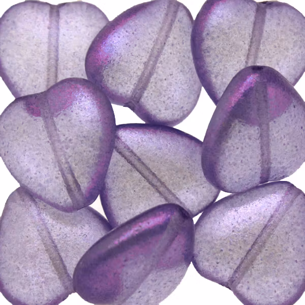 Candy Blueberry Hearts 15x16mm 5st