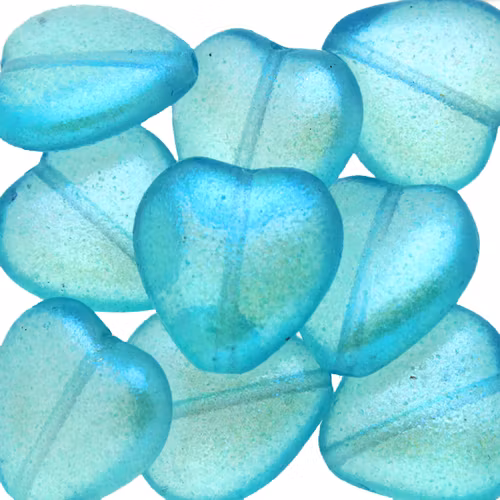 Candy Curacao Hearts 15x16mm 5st