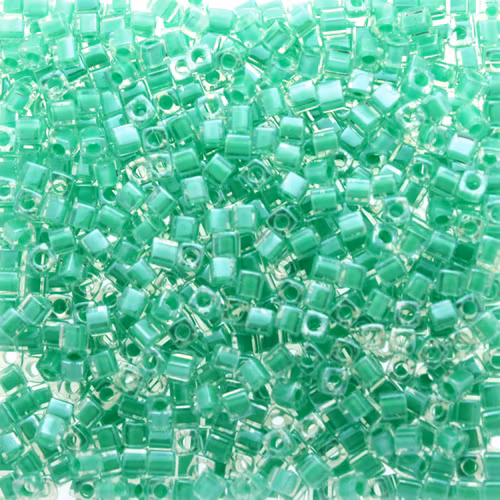 Dark Mint Green Lined Crystal SB18-0219 Miyuki 1,8mm Cube 10g