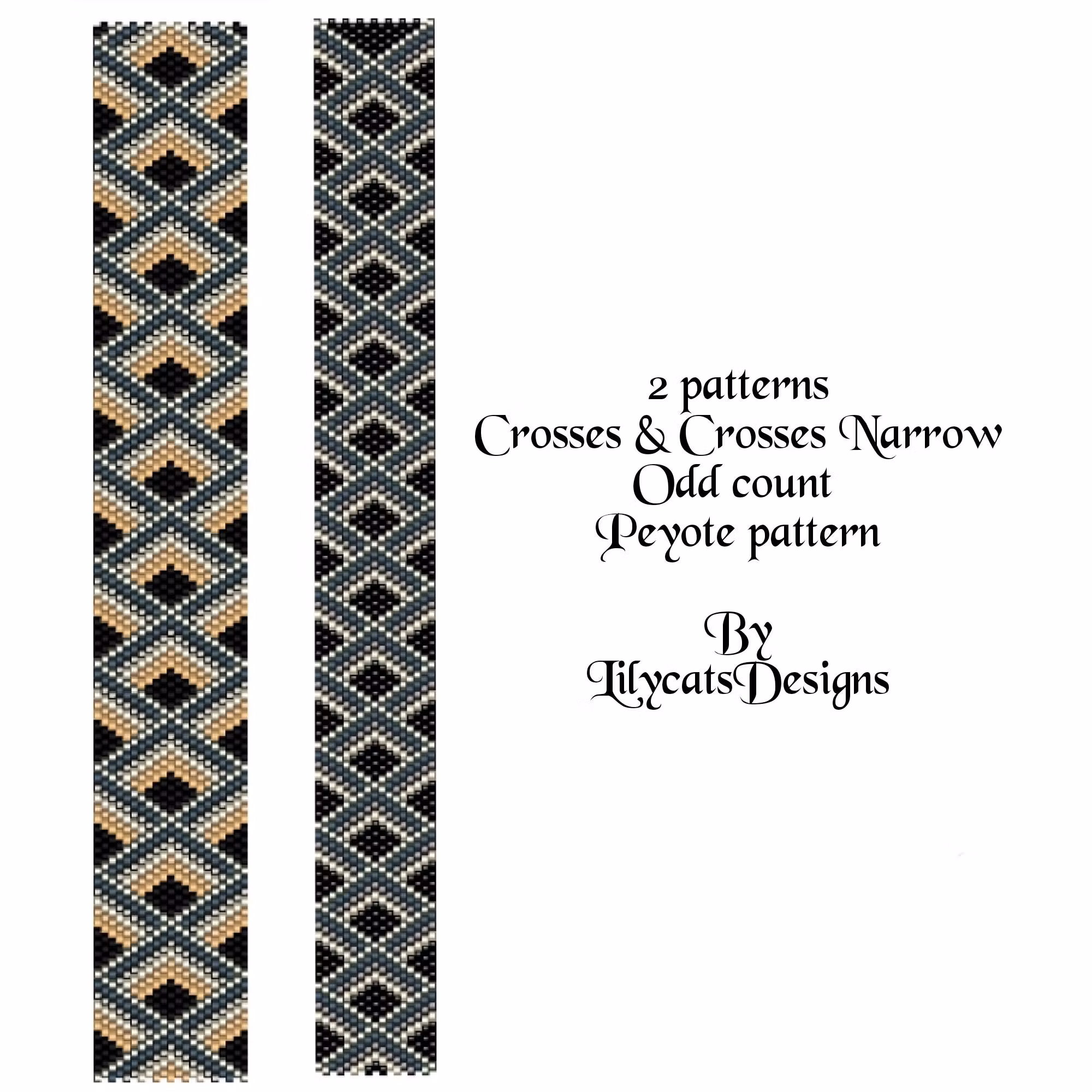 Crosses & Crosses Narrow Peyote Armband PDF
