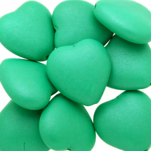 Vogue Mat Green Garden Hearts 15x16mm 5st