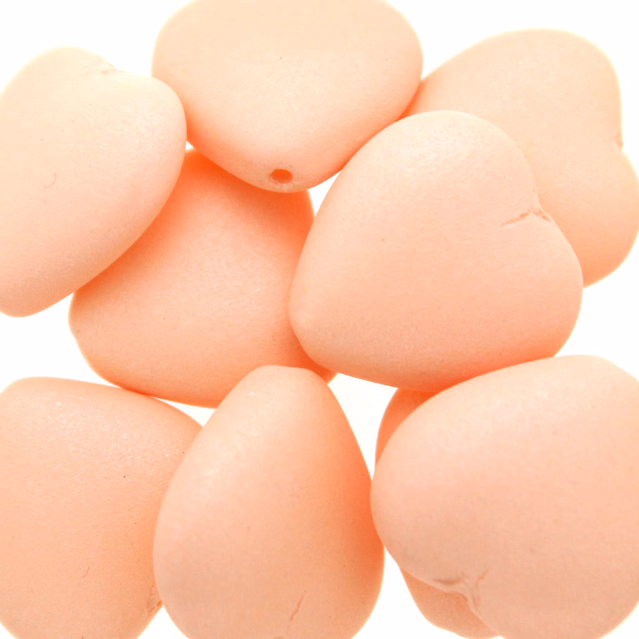 Vogue Mat Orange Peach Hearts 15x16mm 5st