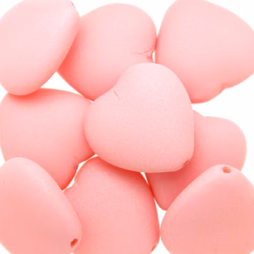 Vogue Mat Rose Nude Hearts 15x16mm 5st