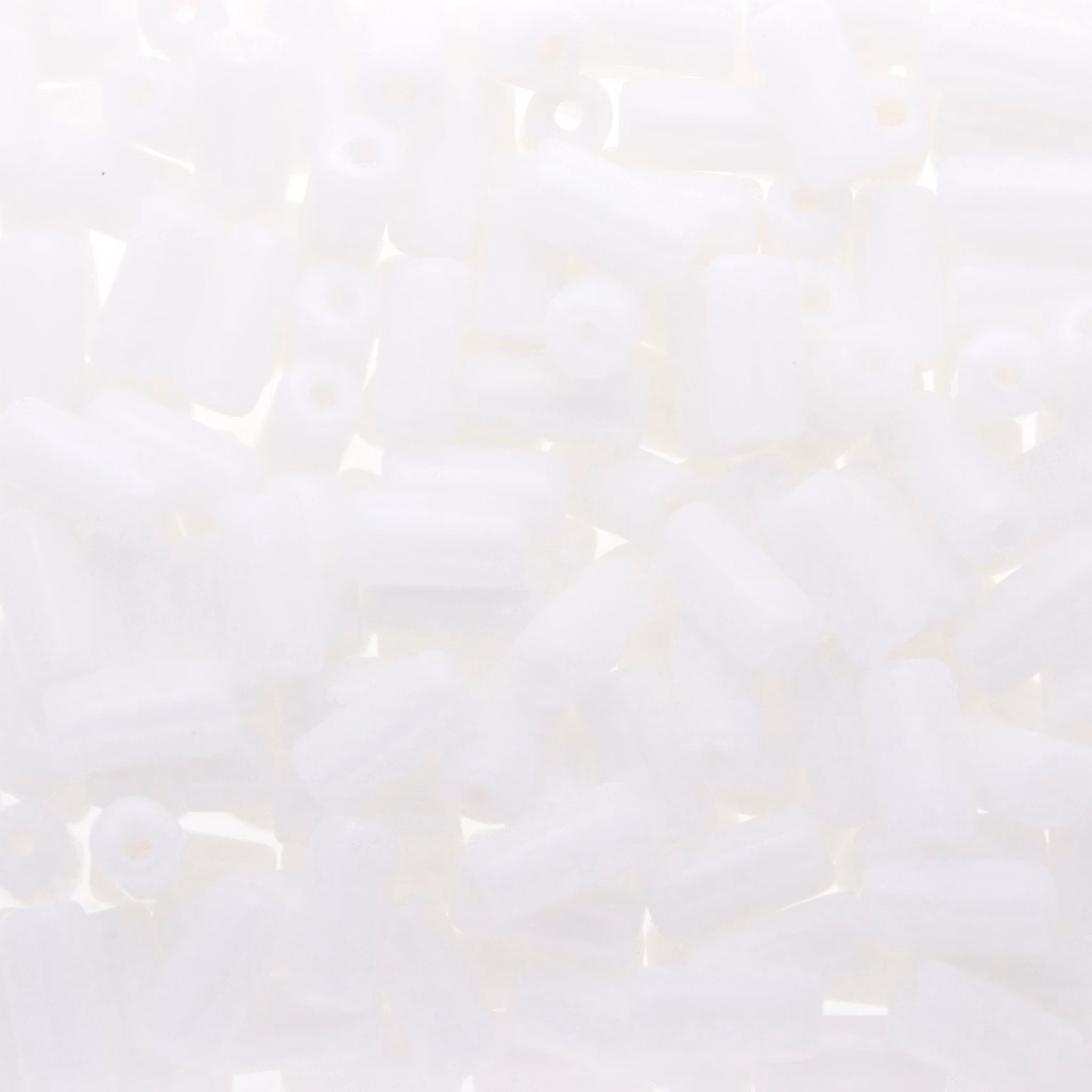 Opaque White Tubelet Bead 5g