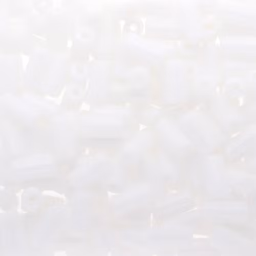 Opaque White Tubelet Bead 5g