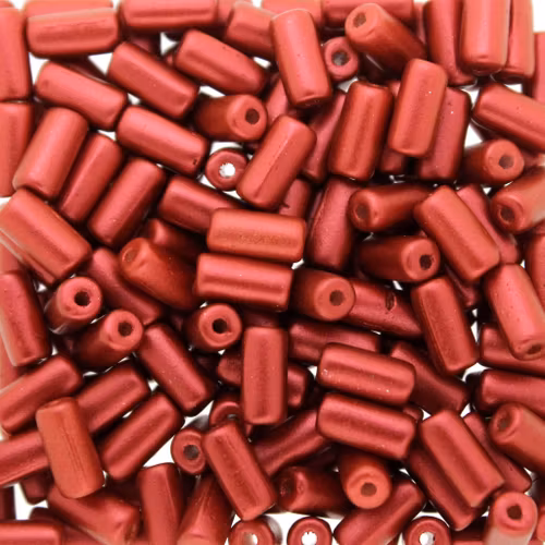 Lava Red Tubelet Bead 5g