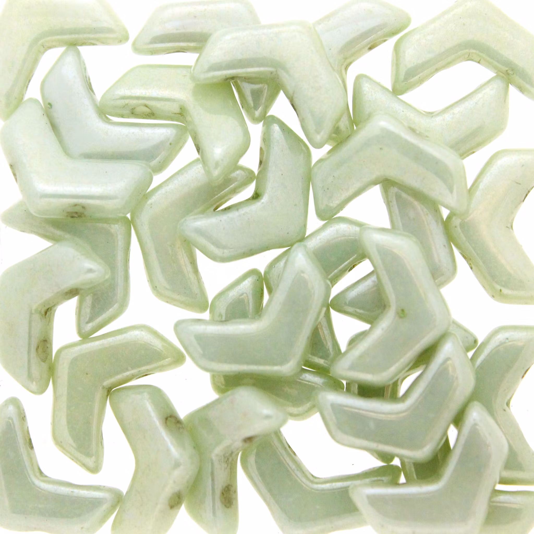 Alabaster Mint Luster Chevron Duo 30st
