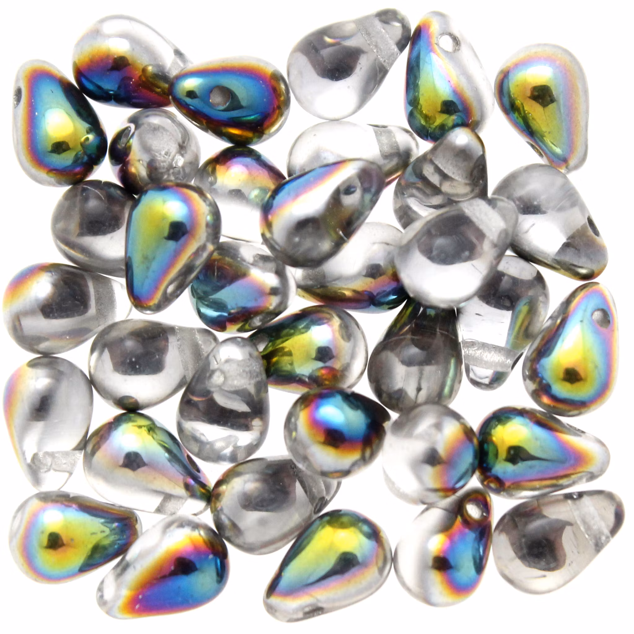 Crystal Vitrail Side Drill Tear Drops 4x6mm 5g