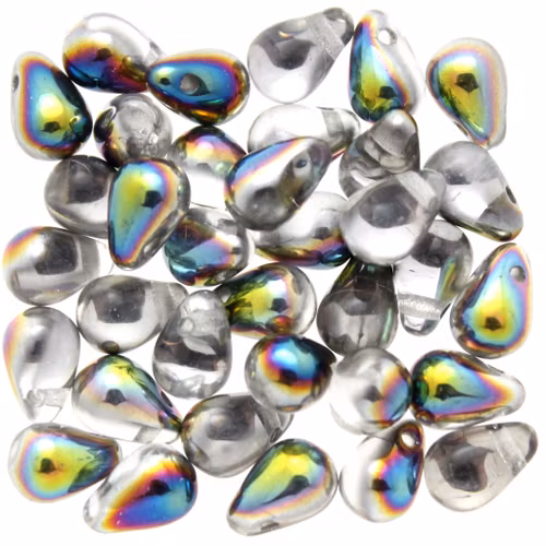 Crystal Vitrail Side Drill Tear Drops 4x6mm 5g