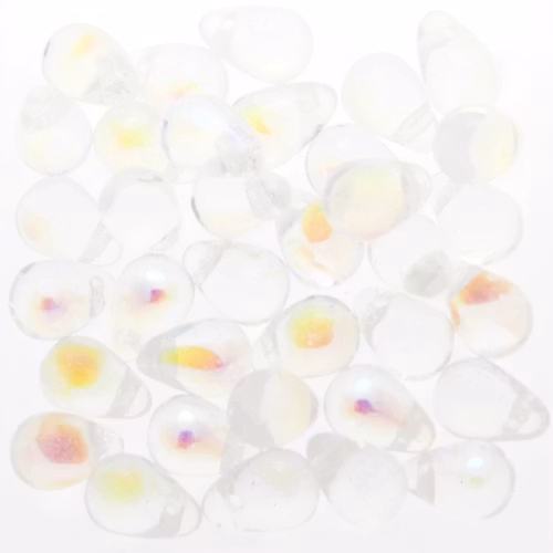 Crystal AB Side Drill Tear Drops 4x6mm 5g
