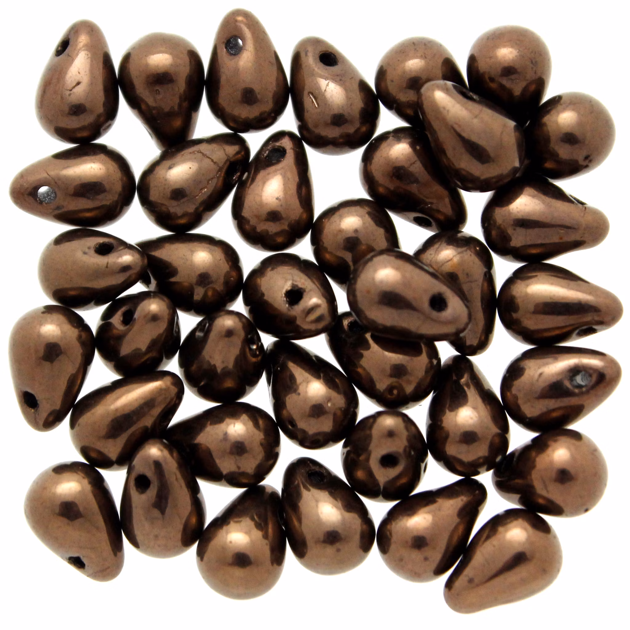 Jet Bronze Side Drill Tear Drops 4x6mm 5g