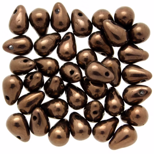 Jet Bronze Side Drill Tear Drops 4x6mm 5g