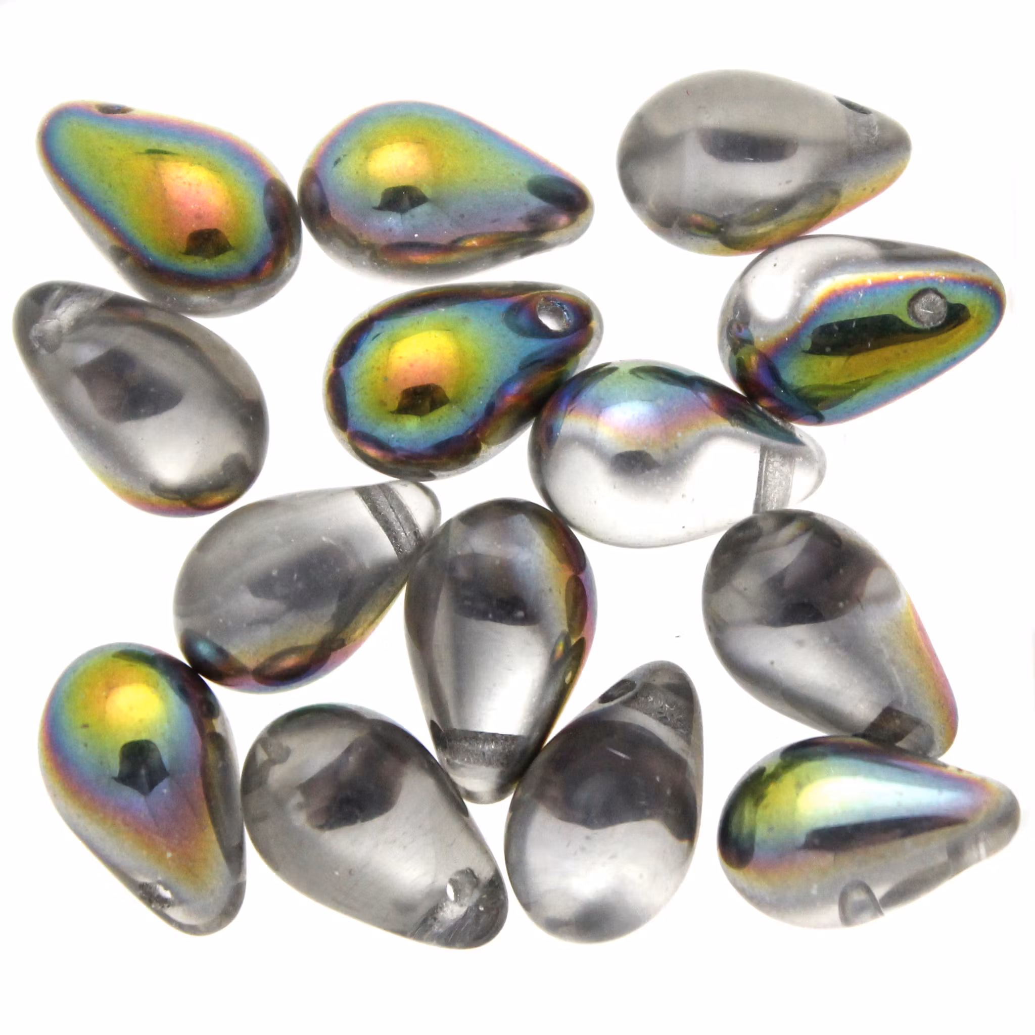 Crystal Vitrail Side Drill Tear Drops 6x9mm 5g