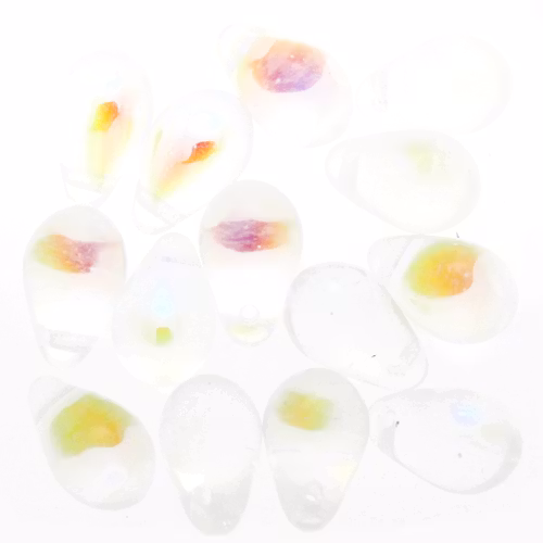 Crystal AB Side Drill Tear Drops 6x9mm 5g