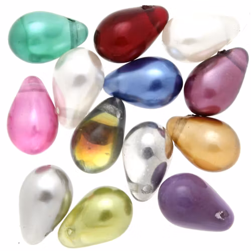 Mix Side Drill Tear Drops 6x9mm 5g