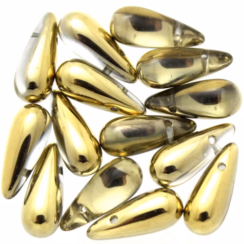 Crystal Amber Side Drill Drops 5x12mm 5g