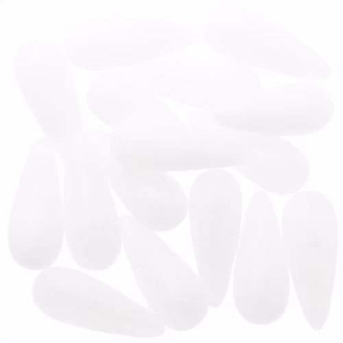 Opaque White Side Drill Drops 5x12mm 5g