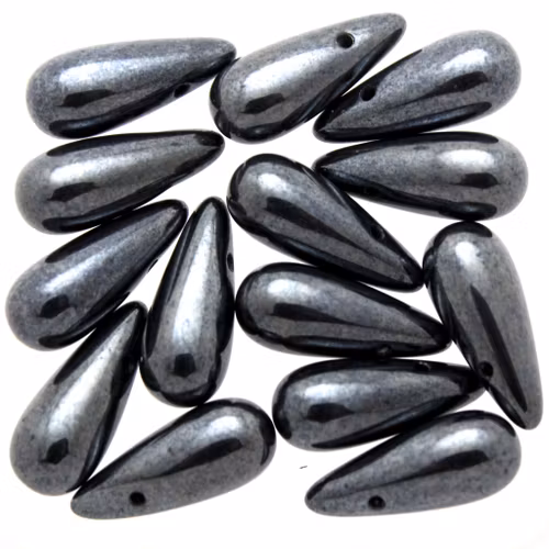 Hematite Side Drill Drops 5x12mm 5g