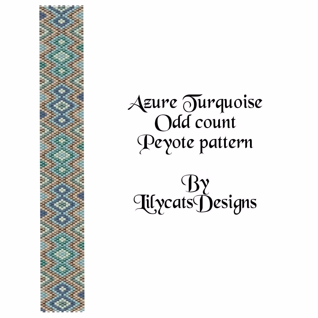 Azure Turquoise Peyote Armband PDF