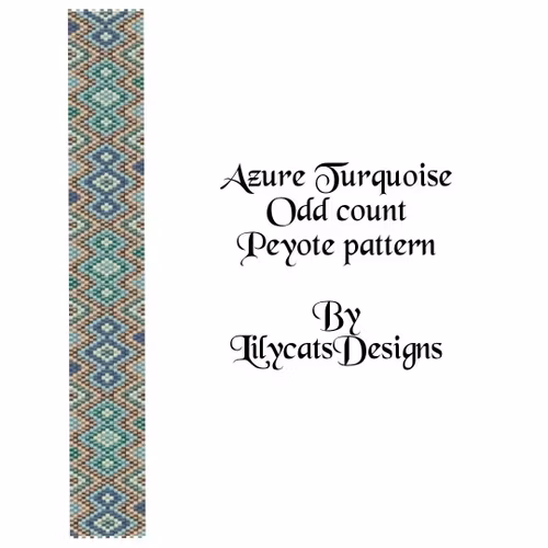 Azure Turquoise Peyote Armband PDF